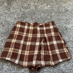 Forever 21 Brown Plaid Women's Skorts